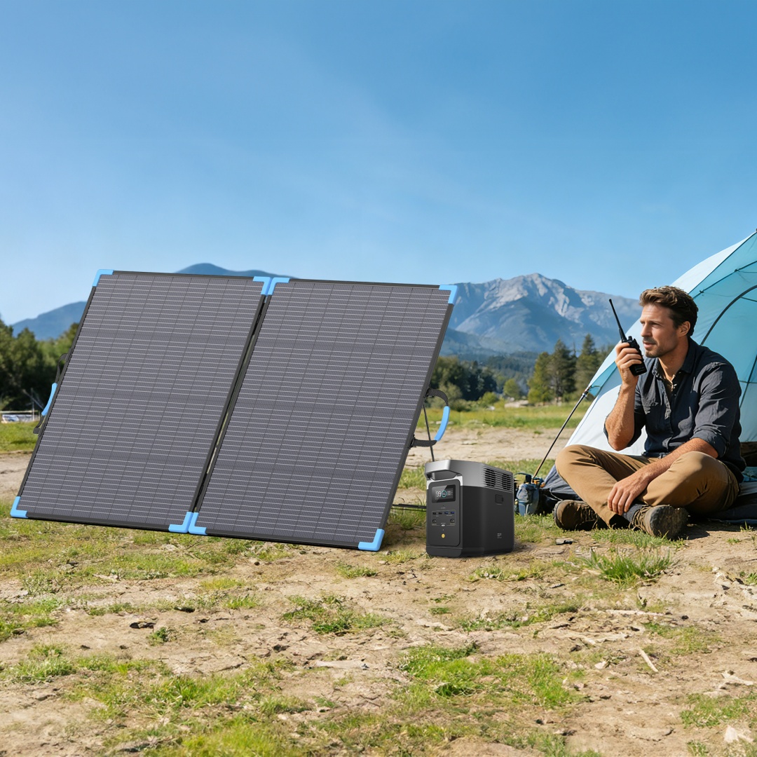 Solar Charger Panel Foldable - Pannello Solare Bifacciale E-POWO 20V 220W,