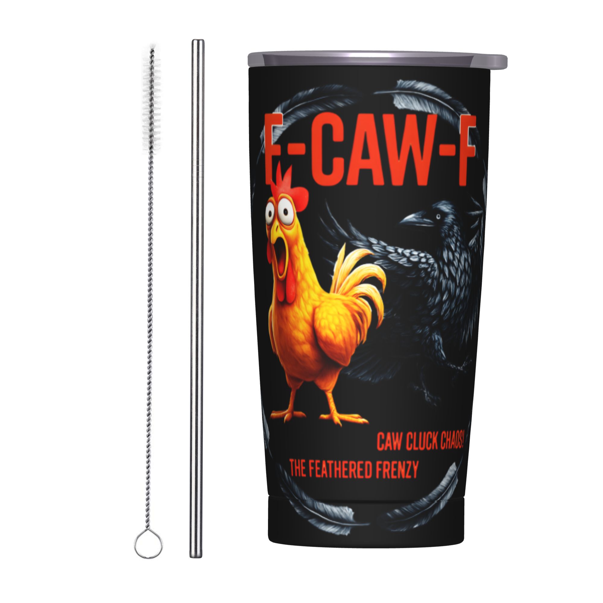 Stainless Steel Straw - Tumbler Isolato FCAWF con Cannucce e