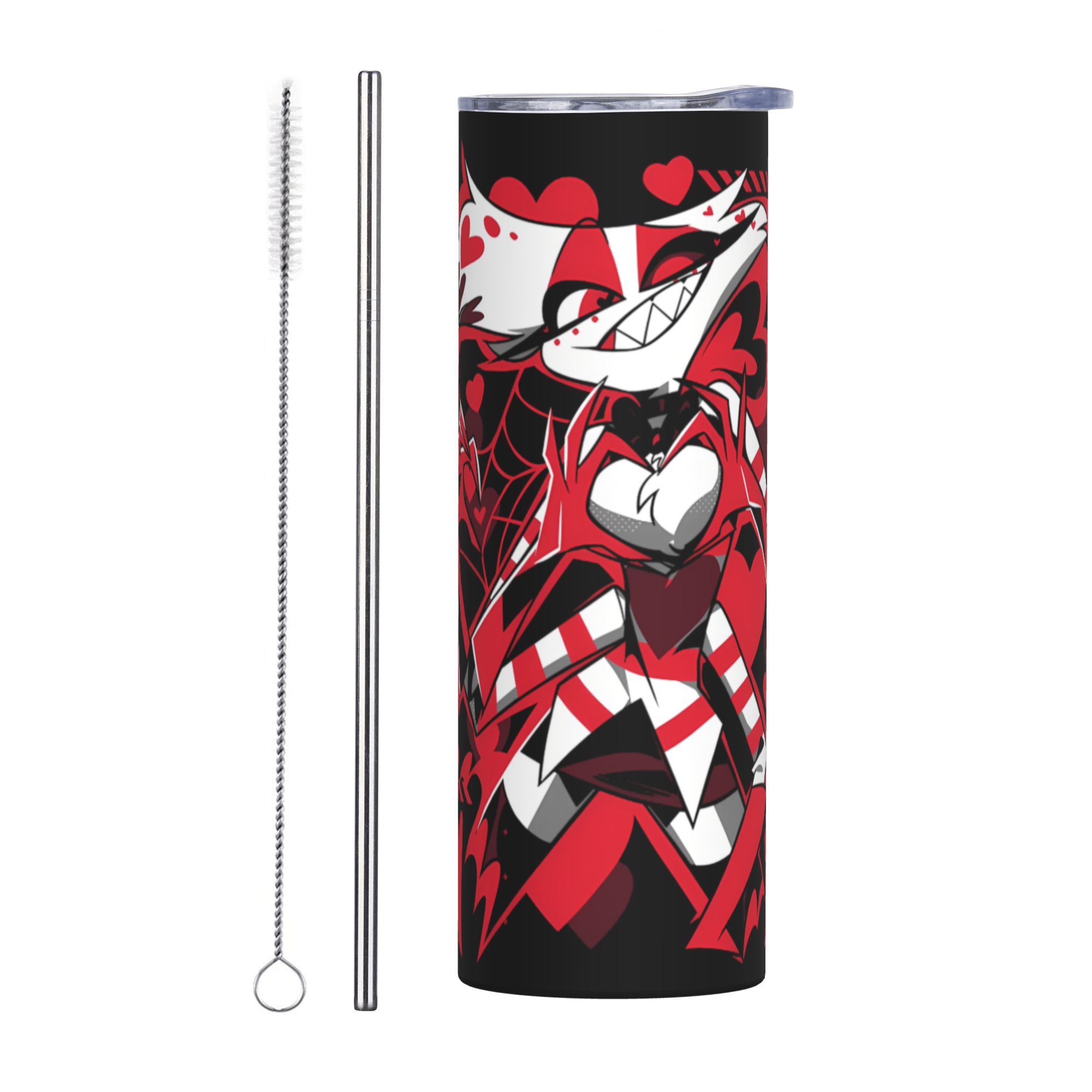 Stainless Steel Straw - Hazbin Hotel Anime: Borraccia Termica Isolante