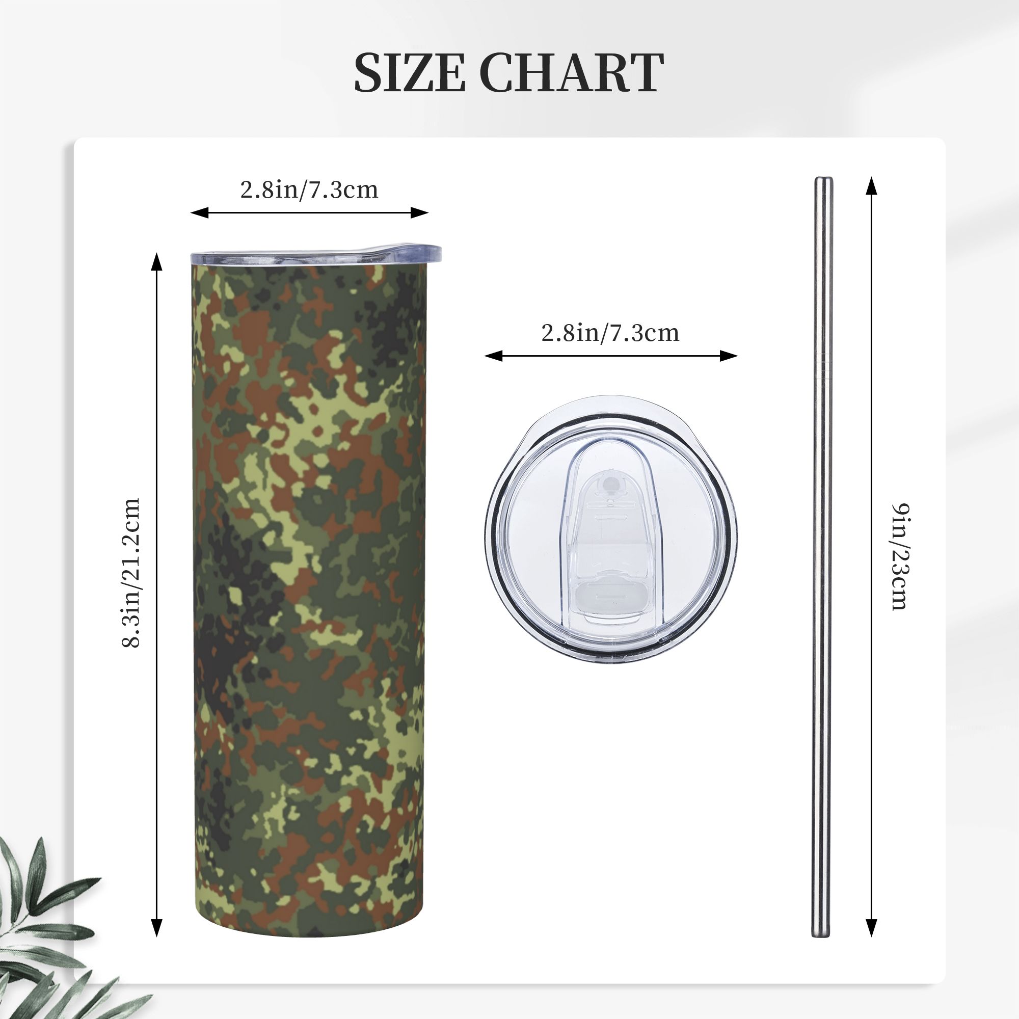 Tumbler Mimetico Flecktarn, Ta - Stainless Steel Straw recensione e prezzo