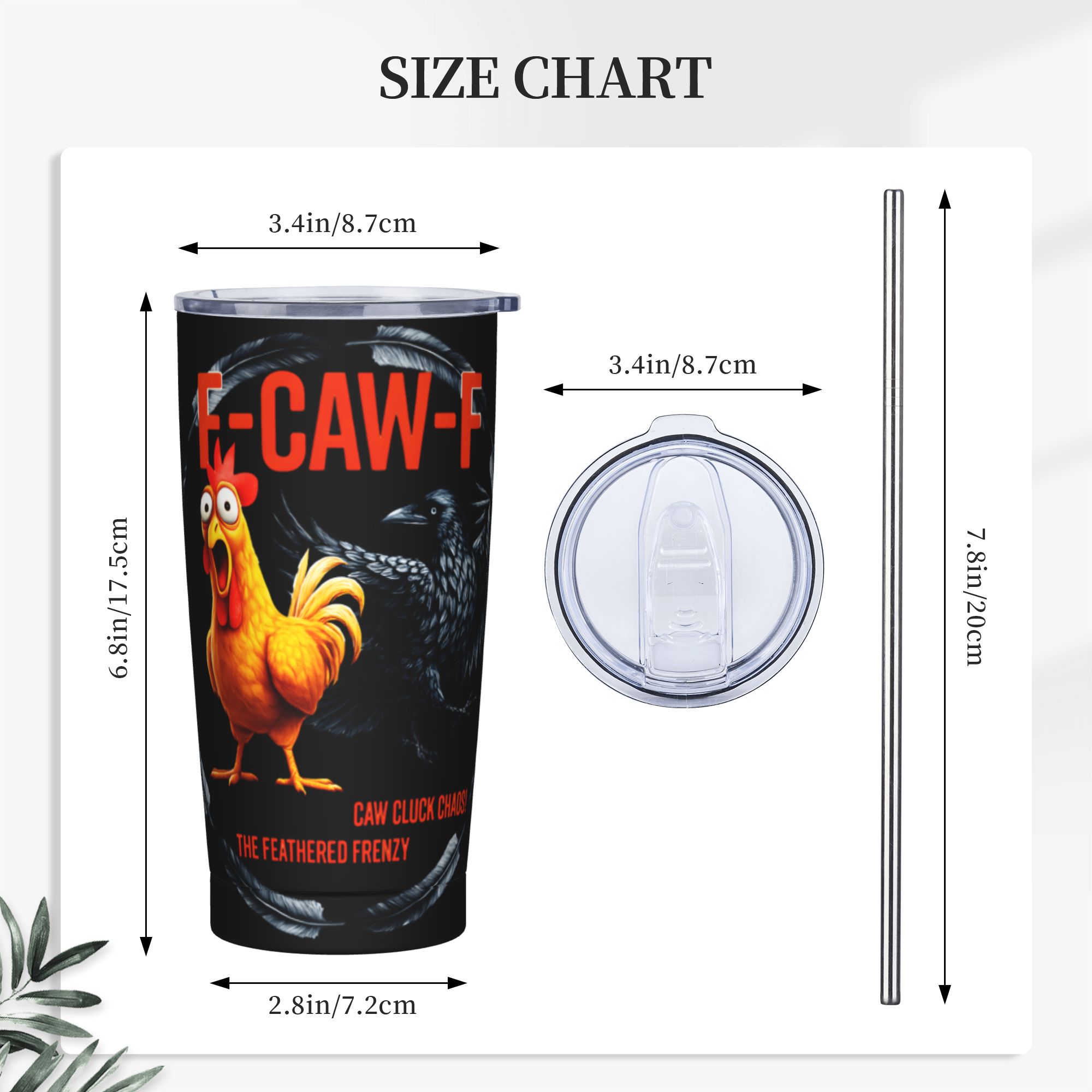Tumbler Isolato FCAWF con Cann - Stainless Steel Straw recensione e prezzo